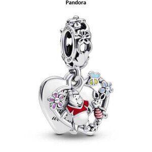 Pandora Silver and Red Winnie the Pooh Bracelet Charm